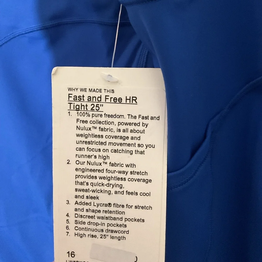 Lululemon High Rise Leggins Size 16 - Picture 7 of 7